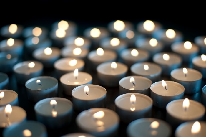 Background of burning candles